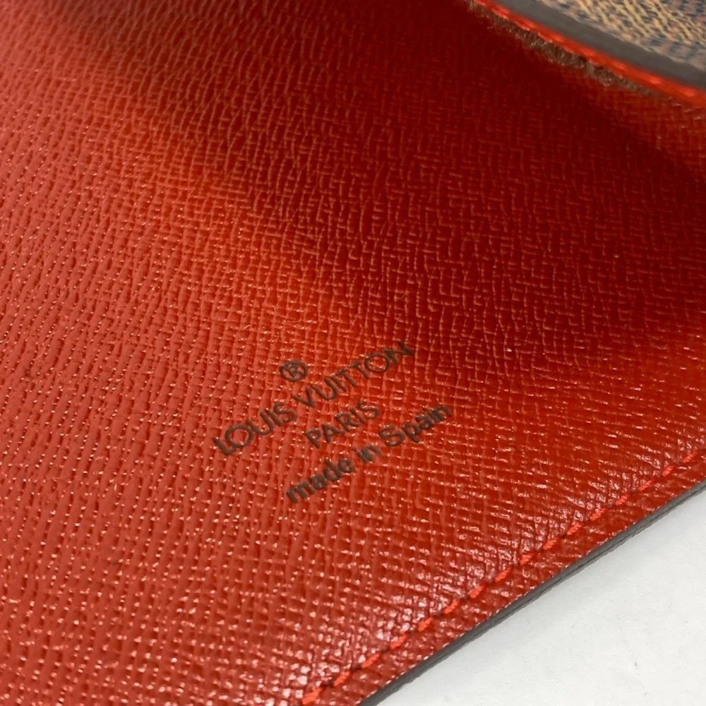 LOUIS VUITTON Authentic Brown Damier Canvas Pouch